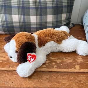 New Ty Classic Yodeler Dog Plush St Bernard Brown Black Puppy 2006 14" Tags